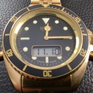 Heuer Diver Heuer Ana-Digital Gold Toned Diver Watch