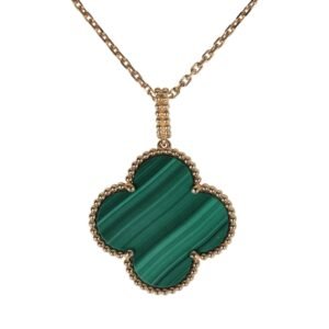 Van Cleef & Arpels Magic Alhambra Long Necklace 1 Motif Malachite 18K Yellow Gold Hardware